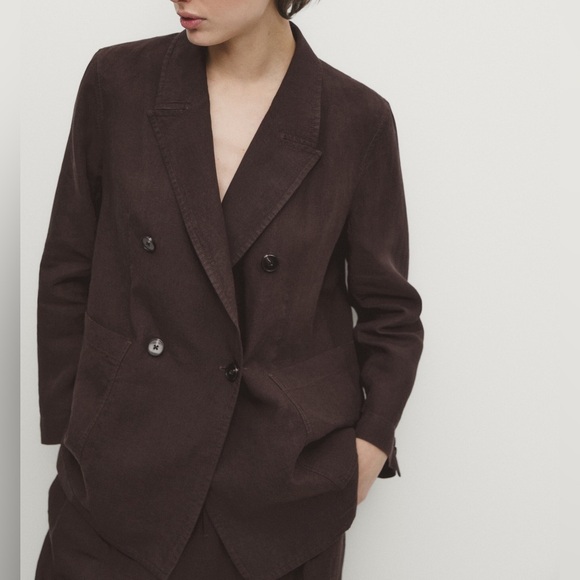 massimo dutti linen blazer - Picture 1 of 10